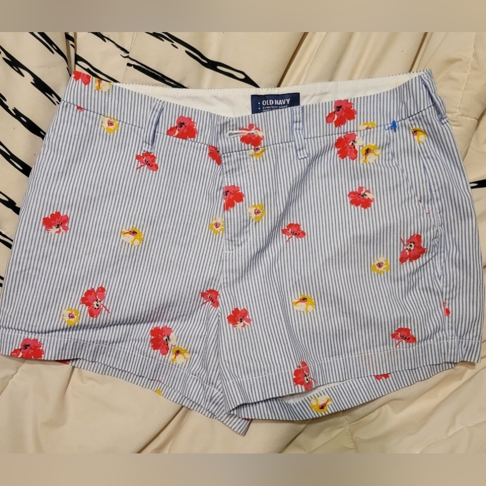 Old Navy Pin-Striped Floral Shorts
